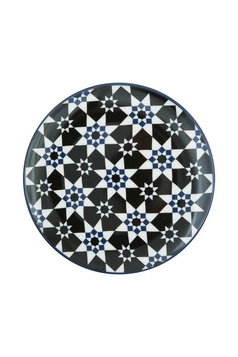 Çok Renkli Vakko Marrakech 20 Cm Porselen Yemek Tabaği - Vakko